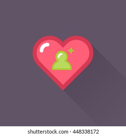 Vector Heart & conceptual icon