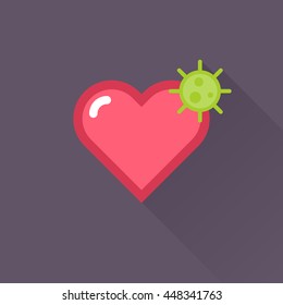 Vector Heart & conceptual icon