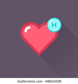 Vector Heart & conceptual icon