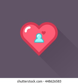 Vector Heart & conceptual icon
