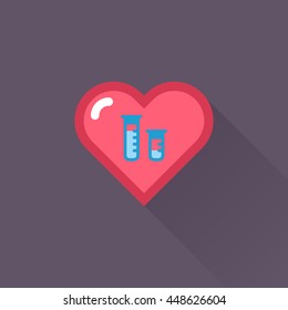 Vector Heart & conceptual icon