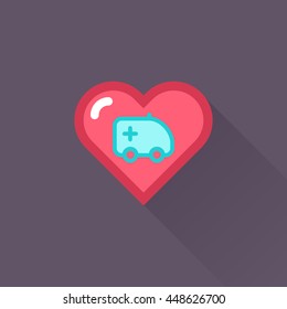 Vector Heart & conceptual icon