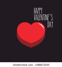 Vector heart to congratulate Valentine's day. Editable vector.