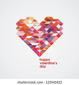 vector heart consist of colorful elements. Vector illustration