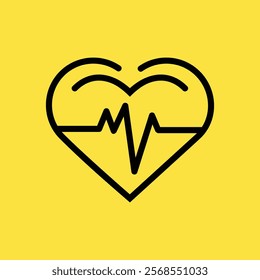 Vector of heart with cross sign