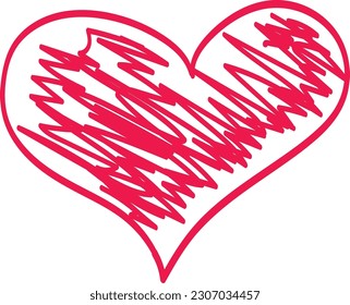 Vector of heart cute , red color and set of heart shape
