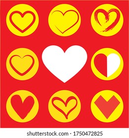 vector heart for design of brochures and booklets