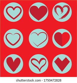 vector heart for design of brochures and booklets