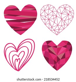 vector heart design collection