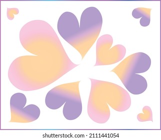 Vector heart design Love will save the world. Holiday abstract background with colorful hearts. Valentine's Day.
for all kinds of decorations and designs. Atmosphere of love for cosmetics design, gift