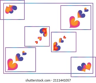 Vector heart design Love will save the world. Holiday abstract background with colorful hearts. Valentine's Day.
for all kinds of decorations and designs. Atmosphere of love for cosmetics design, gift