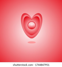 vector de diseño cardiaco para el día o símbolo valentino