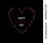Vector heart from dots . Template for Valentines Day. Vector illustration.