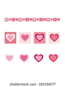 Vector Heart Element Set