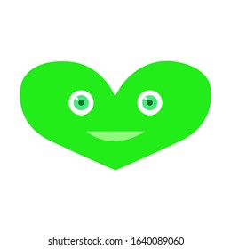 Vector heart face of outline hand drawn heart icon. Illustration for your graphic design.