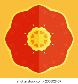 Vector heart flower