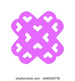 Vector heart flower of outline hand drawn heart icon. Illustration for your graphic design.
