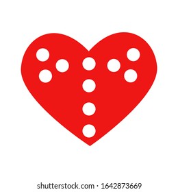 Vector heart flower of outline hand drawn heart icon. Illustration for your graphic design.