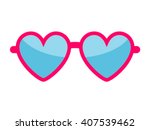 Vector heart glasses isolated on white. vector illustration. 