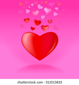 Vector heart graphic design collection 