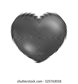 Vector heart. Graphic symbol. Heart graphics. Love and peace. Template. A symbol of love. Abstract symbol. Valentine's day