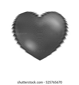 Vector heart. Graphic symbol. Heart graphics. Love and peace. Template. A symbol of love. Abstract symbol. Valentine's day