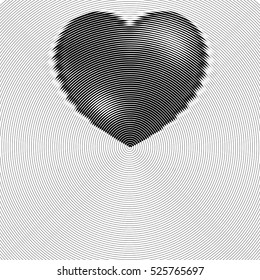 Vector heart. Graphic symbol. Heart graphics. Love and peace. Template. A symbol of love. Abstract symbol. Valentine's day