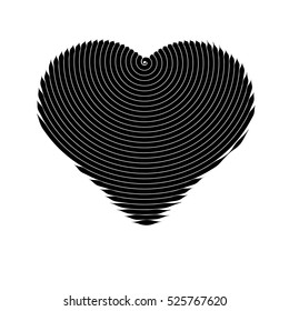 Vector heart. Graphic symbol. Heart graphics. Love and peace. Template. A symbol of love. Abstract symbol. Valentine's day
