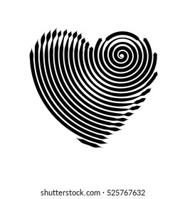 Vector heart. Graphic symbol. Heart graphics. Love and peace. Template. A symbol of love. Abstract symbol. Valentine's day