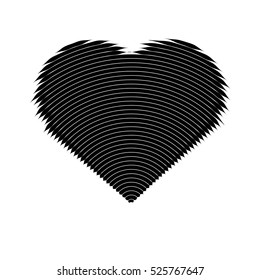 Vector heart. Graphic symbol. Heart graphics. Love and peace. Template. A symbol of love. Abstract symbol. Valentine's day