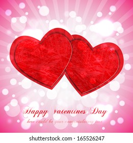 Vector heart / Happy St. Valentine's greeting card