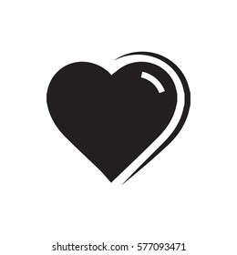 Vector Heart Icon black color
