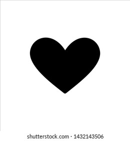 Vector Heart icon. black Love symbol with trendy flat style icon for web site design, logo, app, UI isolated on white background
