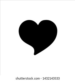Vector Heart icon. black Love symbol with trendy flat style icon for web site design, logo, app, UI isolated on white background