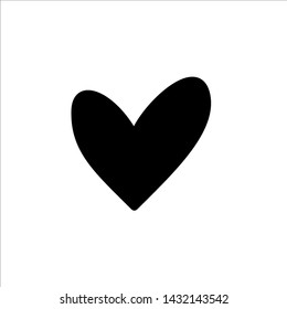 Set Heart Icon Black Love Symbol Stock Vector (royalty Free) 1432143800