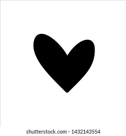 Vector Heart icon. black Love symbol with trendy flat style icon for web site design, logo, app, UI isolated on white background