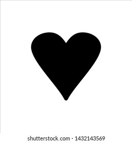 Vector Heart icon. black Love symbol with trendy flat style icon for web site design, logo, app, UI isolated on white background