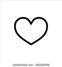 Vector Heart icon. black Love symbol with trendy flat style icon for web site design, logo, app, UI isolated on white background