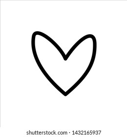 Vector Heart icon. black Love symbol with trendy flat style icon for web site design, logo, app, UI isolated on white background
