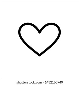 Vector Heart icon. black Love symbol with trendy flat style icon for web site design, logo, app, UI isolated on white background