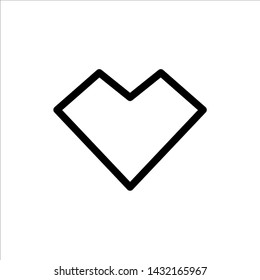 Vector Heart icon. black Love symbol with trendy flat style icon for web site design, logo, app, UI isolated on white background