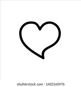 Vector Heart icon. black Love symbol with trendy flat style icon for web site design, logo, app, UI isolated on white background