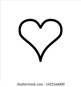 Vector Heart icon. black Love symbol with trendy flat style icon for web site design, logo, app, UI isolated on white background