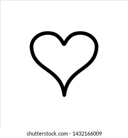 Vector Heart icon. black Love symbol with trendy flat style icon for web site design, logo, app, UI isolated on white background