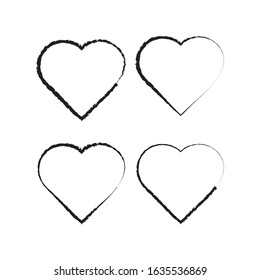 Vector Heart Icon. heart design. black collection