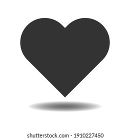 Vector heart icon. Heart icon in flat style. Vector icon for world health day. Vector illustration. Icon isolated.