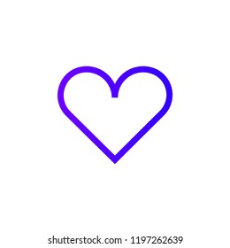Vector heart icon isolated on white background
