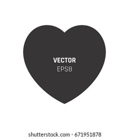Vector Heart Icon Isolated on White Background
