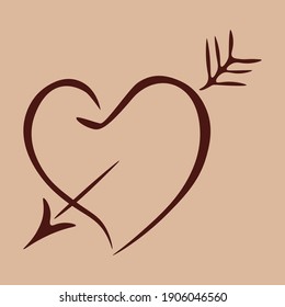 Vector heart icon. Isolated red heart .