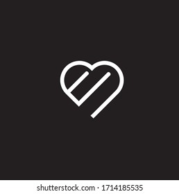 Vector heart icon. Logo design template. Simple original sign. Modern element